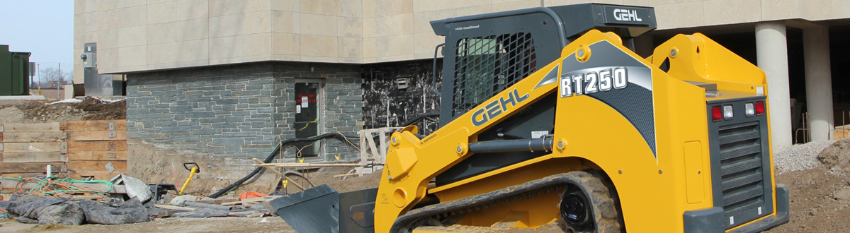 2017 GEHL-RT250 Track Loader on a construction site.